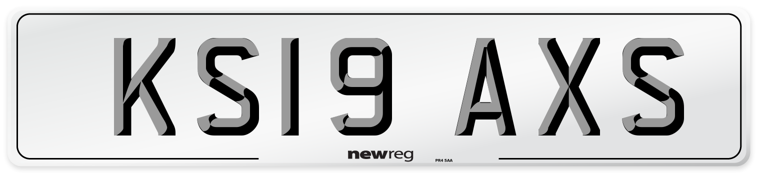 KS19 AXS Number Plate from New Reg